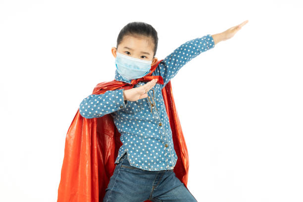 istock Face Mask Supergirl on White Background 1305630447