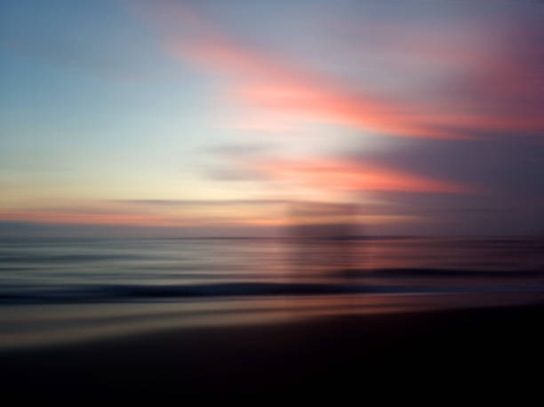 istock Beautiful sunset color on sea background. 1305635331