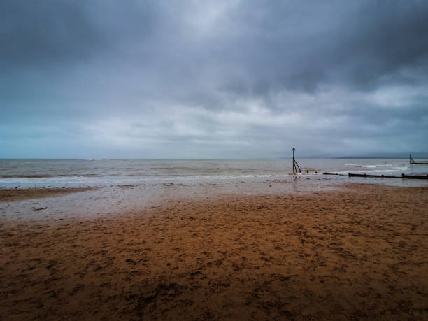 istock Beach in england in city exmouth 1305637914