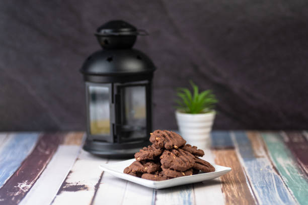 A traditional/homemade biscuit known as "red velvet cookies" for Hari Raya, locally called "Kuih Raya" or "Biscuit Raya".
