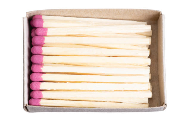 istock Matchsticks in a matchbox on white 1305640807