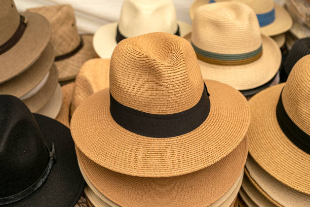 istock Hats - Cowboy, Panama, Bucket, floppy blurred hat backgrounds 1305643482