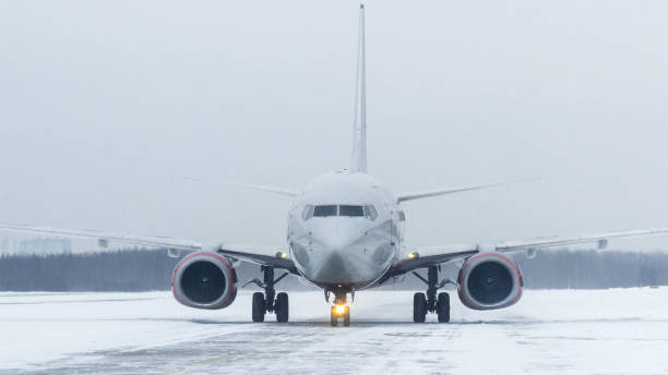 istock Grey airplane taxiing 1305649480