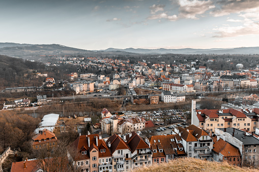 Panorama of Kłodzko, a city in southwestern Poland, in the Lower Silesia Province. It is located in the center of the Kłodzko Valley, on the Nysa Kłodzka River.