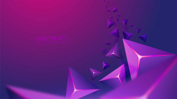 ilustraciones, imágenes clip art, dibujos animados e iconos de stock de fondo futurista púrpura abstracto - prism spectrum laser rainbow