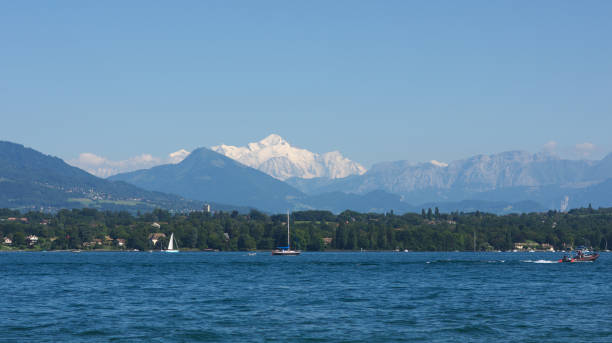 istock view on Mont Blanc peak over Geneva lake 1305656710