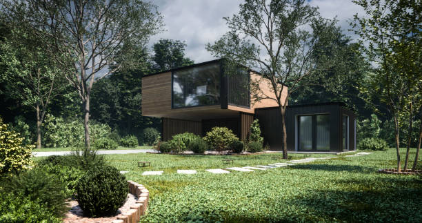 istock Modern Minimalist Family Villa 1305659289