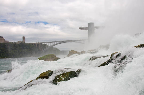 istock Niagara Falls State Park - Plunging Water & Distant Bridge 1305661506