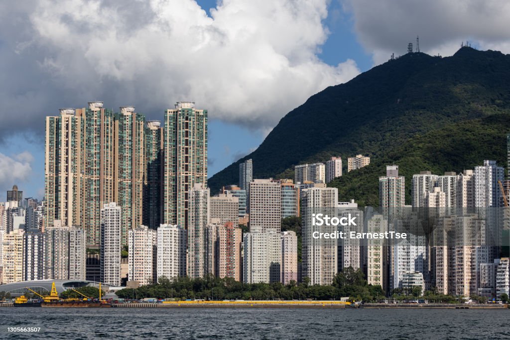 Private housing of Hong Kong - Western Angle Stock Photo