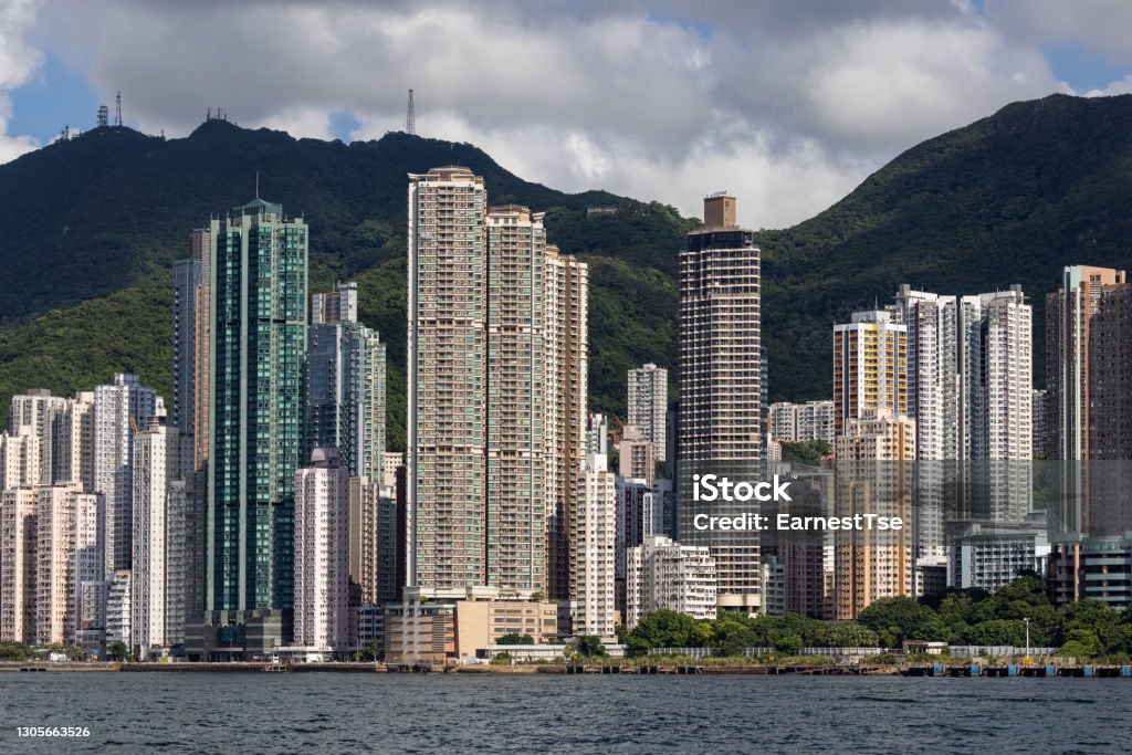 Private housing of Hong Kong - Western Angle Stock Photo