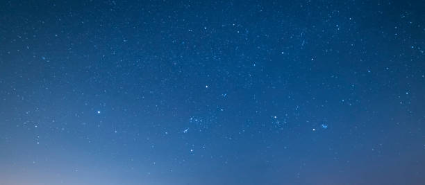 istock Beautiful blue starry sky. Night photography, astronomical background. 1305665062