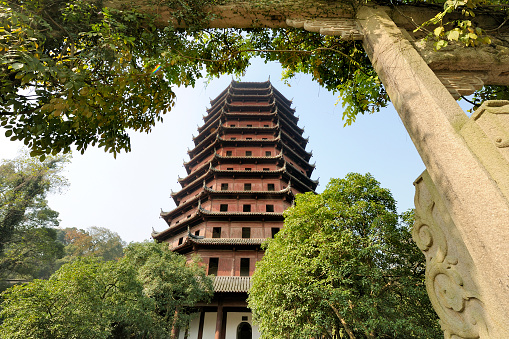 The Six harmonies pagoda is the most famous tourist attraction in Hangzhou