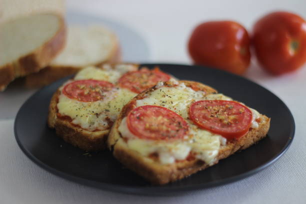 istock Pizza toast with home baked bread loaf 1305668706