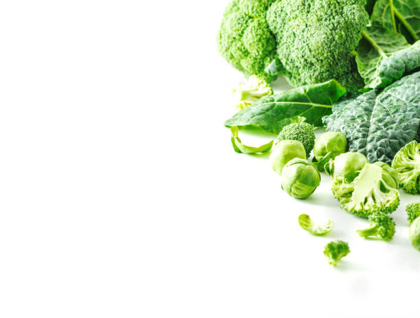 istock Mixed cabbage on white background with free text space .  Agriculture, Gardening, Harvest Concept. Selective focus. 1305668793
