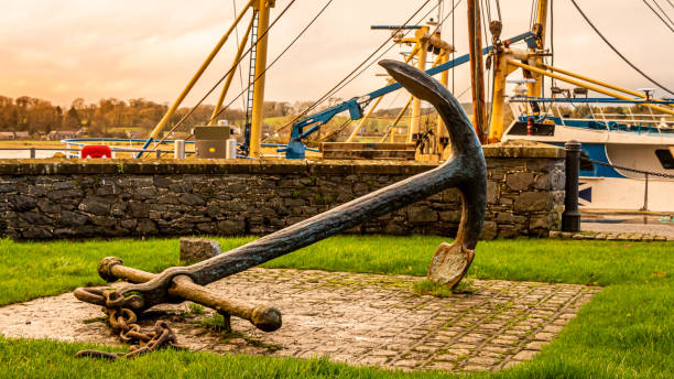 istock Large ship anchor displayed at Kirkcudbright harbour, Dumfries and Galloway, Scotland 1305669693
