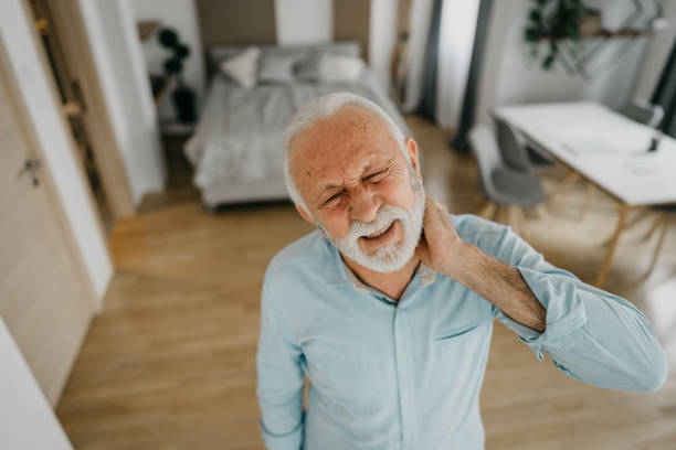 istock Senior Man Suffering From Neck Pain 1305675579