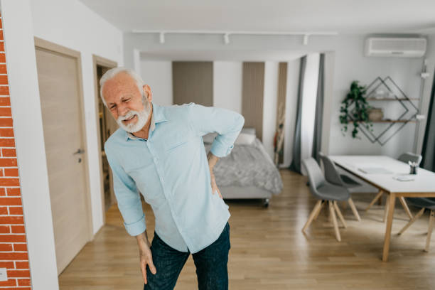 istock Senior Man Suffering From Neck Pain 1305675606