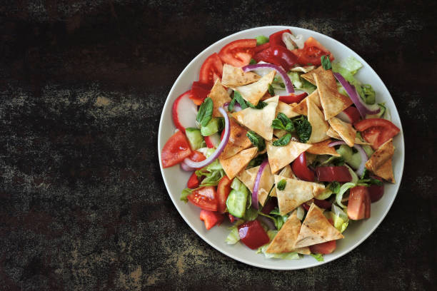 istock Bright juicy Fattush salad. 1305675749