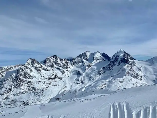 Piz Corvatsch glacier, Engadine, Graubünden, Switzerland