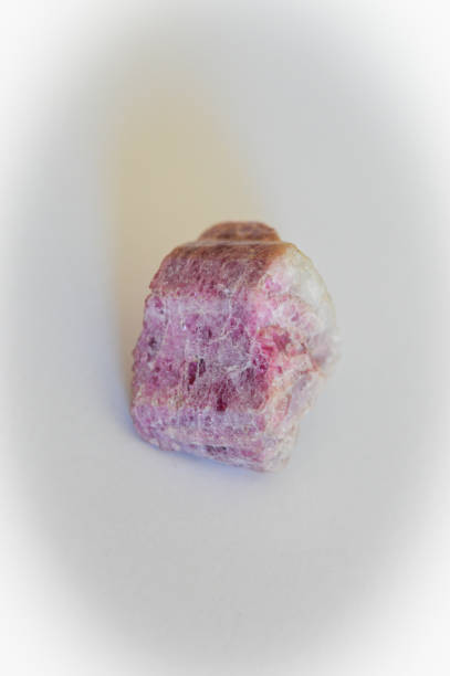 istock Pink tourmaline specimen on white background 1305677225
