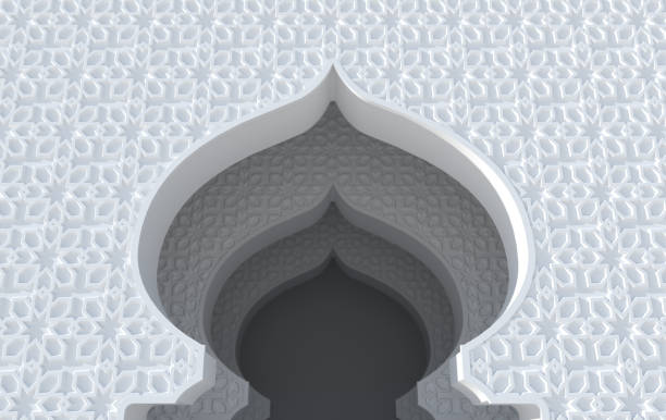 istock 3d render mosque element in intricate arabic, Islamic architecture style. Ramadan Kareem is the name of the glorious month of Ramadan. Muslim community festival. 1305677259