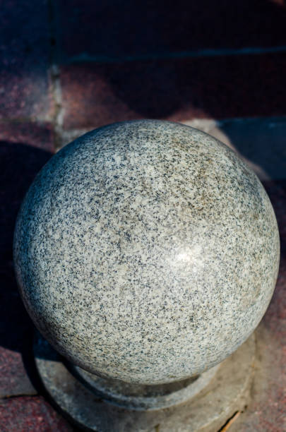 istock A huge ceramic ball used as divider on the road 1305678521