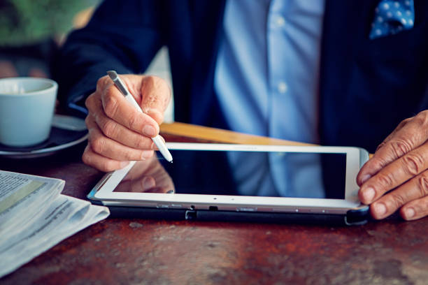 istock Businessman is working with digital tablet 1305683973