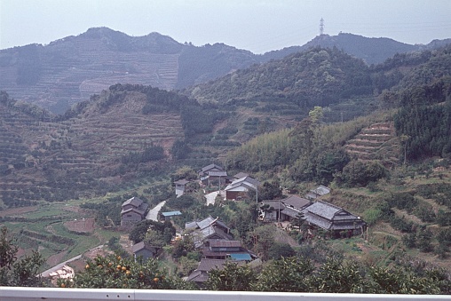 Japan, 1974. Village in Unzen National Park Area, southern Japan.