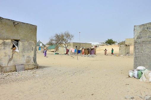 6.11.23 Sahara, Tunisia: Small Tunisian village near border with Algeria. Poor District in Tunisia. Local Native people.