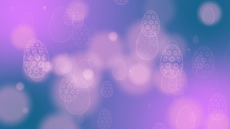 Digitally generated, 4K Resolution, Loopable, Happy Easter Animation, Color Gradient Background.