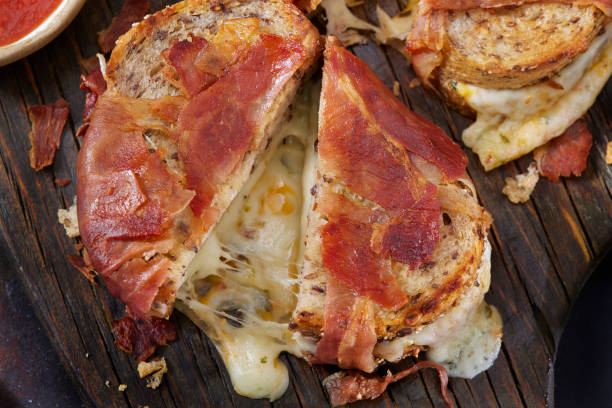 istock Prosciutto Wrapped Grilled Cheese Sandwich's 1305689328