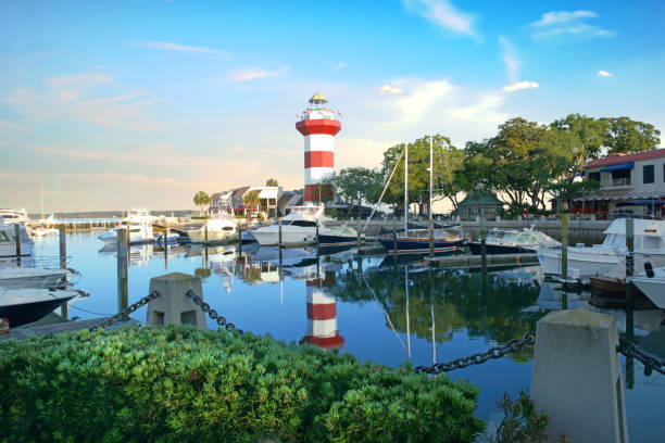 istock Lighthouse at Harbor Town-Hilton Head, South Carolina 1305690587