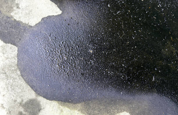 Automobile oil on soil, transport and vehicle, breakdown
