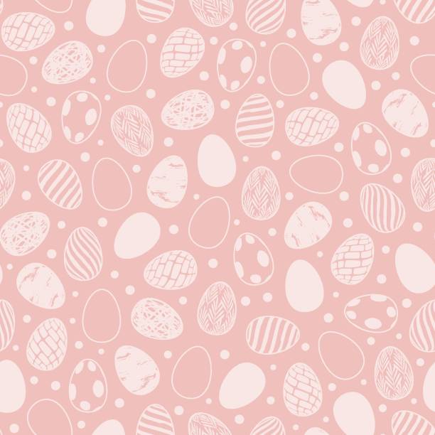 Festive seamless pattern with different eggs. Festive seamless pattern with different eggs. Easter. easter patterns stock illustrations