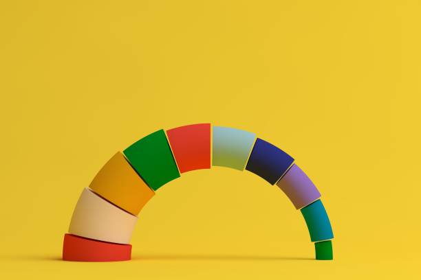 istock Abstract balance colorful geometric shapes 1305695264