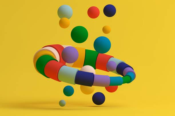 istock Abstract balance colorful geometric shapes 1305695266