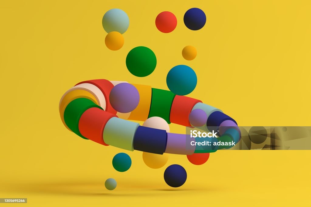 Abstract balance colorful geometric shapes Abstract Stock Photo