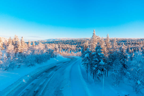 istock Sunny winter landscape in Lapland 1305702432
