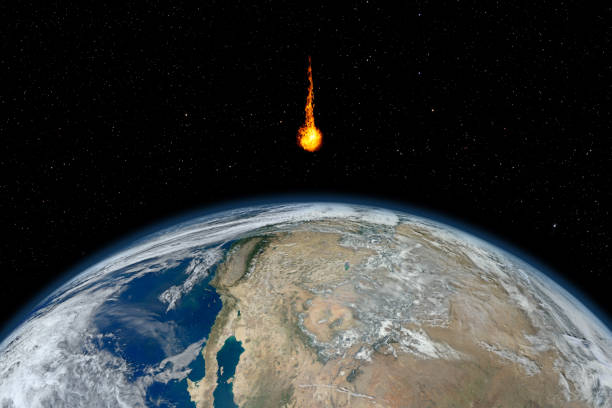 istock Asteroid approaching planet Earth, total disaster and life extinction, elements of this image furnished by NASA (https://www.nasa.gov/image-feature/sunrise-shadows-over-the-philippine-sea) 1305702827
