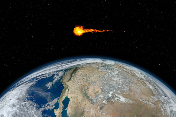 istock Asteroid passing planet Earth, elements of this image furnished by NASA 1305703338