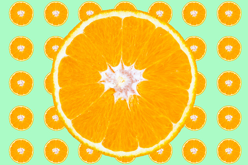 composition made with half an orange