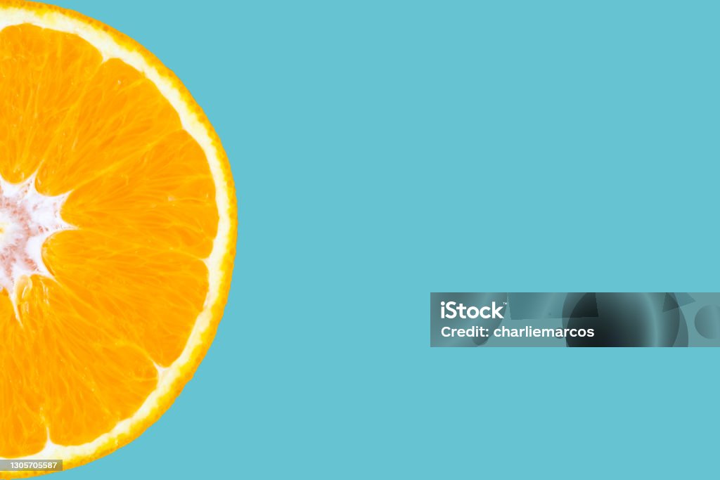 Background composition made with half an orange Abstract Stock Photo