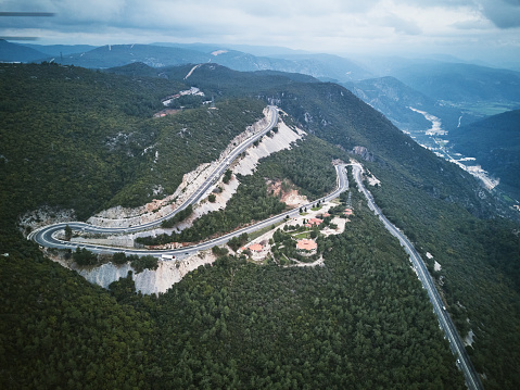 Winding roads between mountains, Muğla