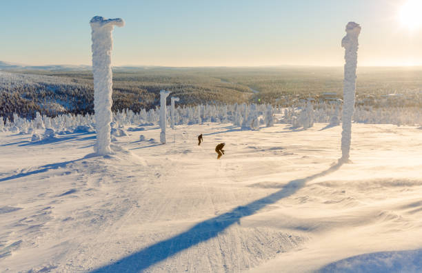 istock Sunny winter landscape in Lapland 1305709460