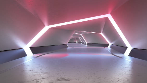 istock Futuristic Tunnel with Neon Lights 1305710700
