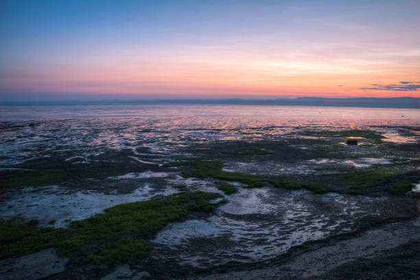 Remnants of sunlight over the horizon, Sept-Iles, Quebec, Canada
