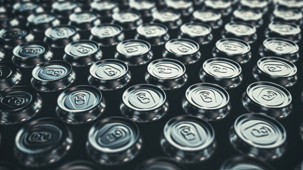 Many Blank Metal Soda Cans
