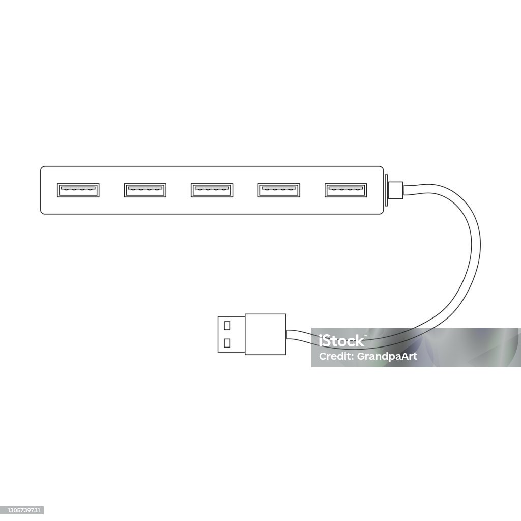 Usb Ports Rectangular Rectangular Usb Hub In Contour Design With Singlerow Usb Ports And ...