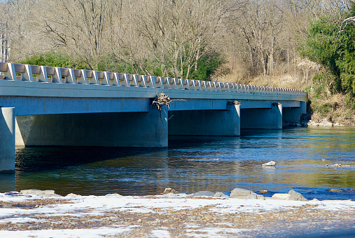 Forksville Covered Bridge over Loyalsock Creek in Forksville, Pennsylvania