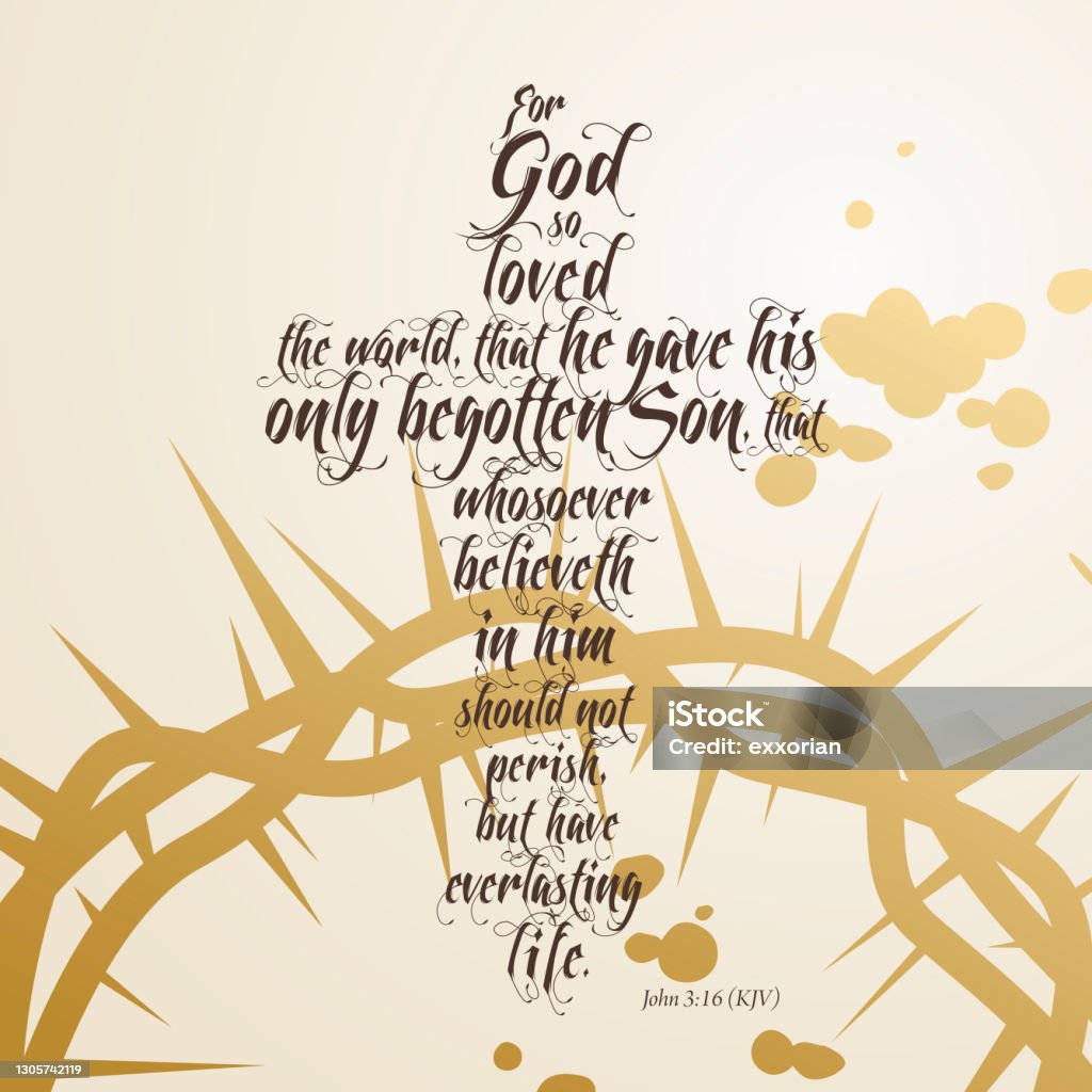 Bible Quotes John 316 Stock Illustration - Download Image Now ...